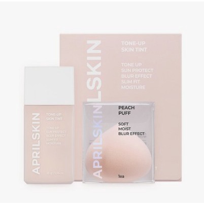 Kem Tông Màu Da AprilSkin 38g Kèm Mút Tán SPF 50 + PA + + + +