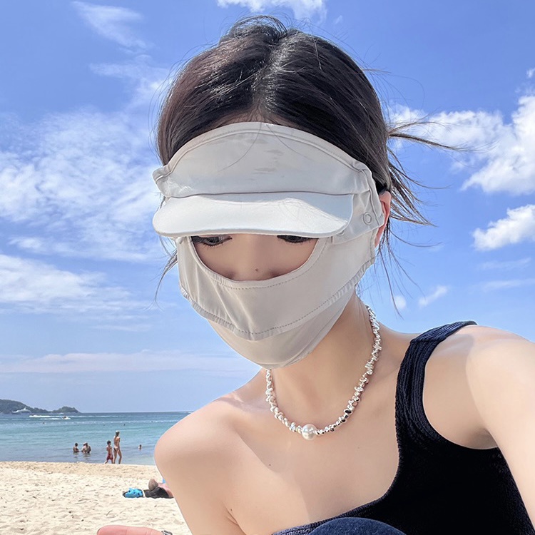 Mũ tích hợp khẩu trang MG STUDIO chống tia UV thời trang với 3 màu tuỳ chọn