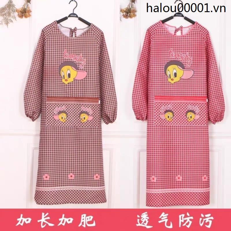 Tạp Dề Tay Dài Có Khóa Kéo Chống Thấm Nước / Dầu Mỡ Tiện Dụng Cho Nam Và Nữ