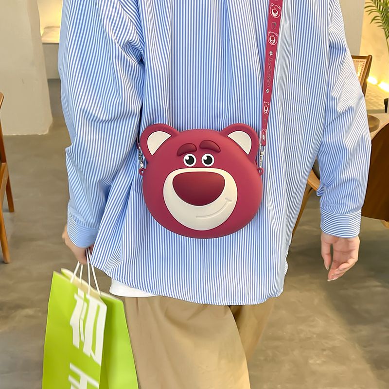 SUNNYCOLOR Túi bên hông Sang trọng Nguyên tố gấu dâu tây Dễ thương L21T071