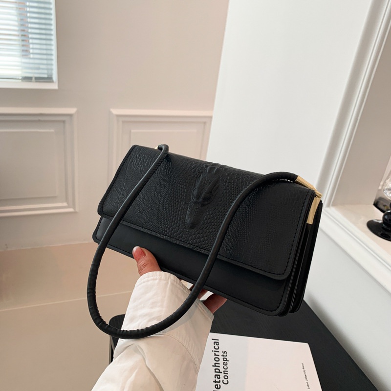 Túi Xách Họa Tiết Da Cá Sấu Đơn Giản Phong Cách Retro Thời Trang 2023 Cho Nữ