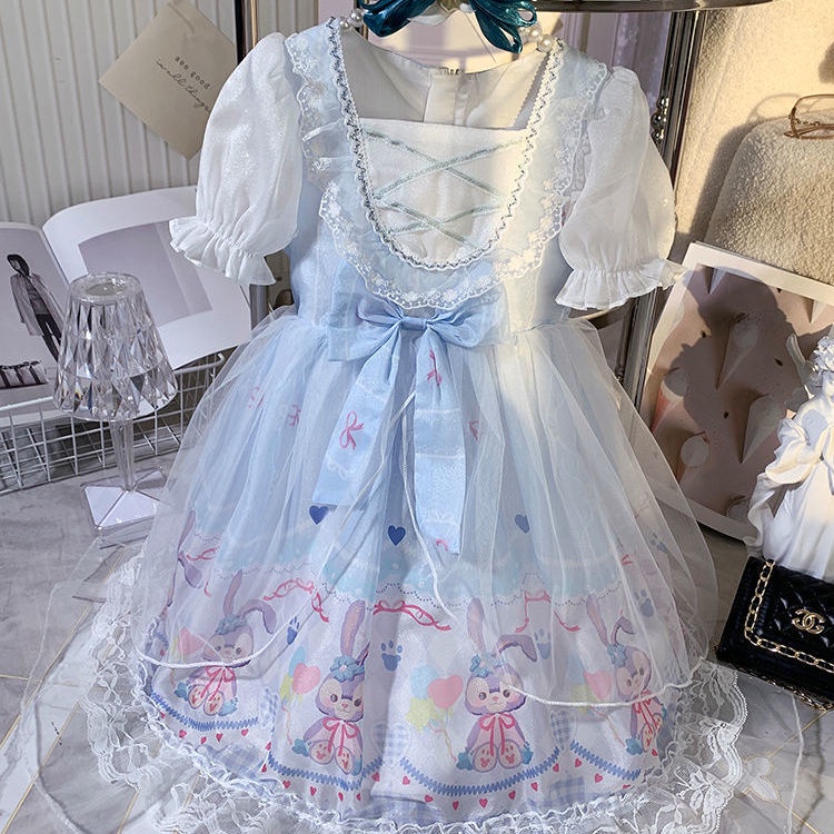 Đầm Công Chúa Lolita Tay Phồng Thời Trang Mùa Hè Kiểu Mới Dành Cho Bé Gái 2-13 Tuổi