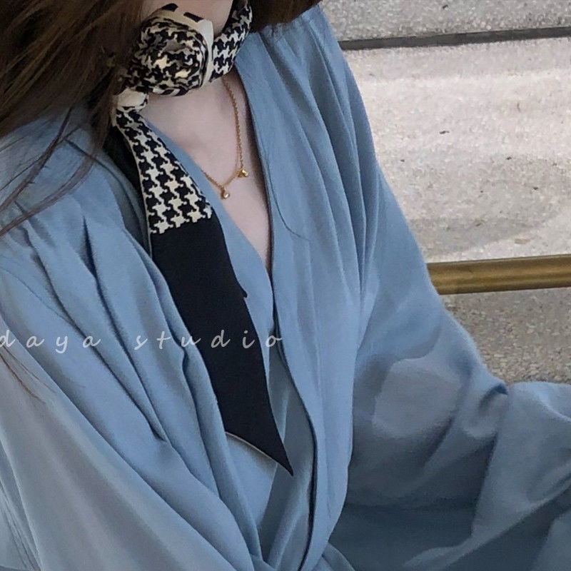 Khăn Quàng Cổ Lụa Cao Cấp Thanh Lịch Cổ Điển Pháp Hợp Thời Trang Hepburn