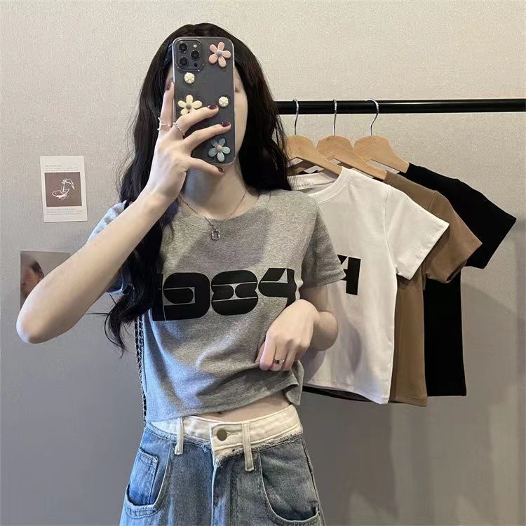 Áo Thun Tay Ngắn Cổ Tròn Dáng Rộng Phong Cách Hàn Quốc Thời Trang Mùa Hè Xinh Xắn Cho Nữ