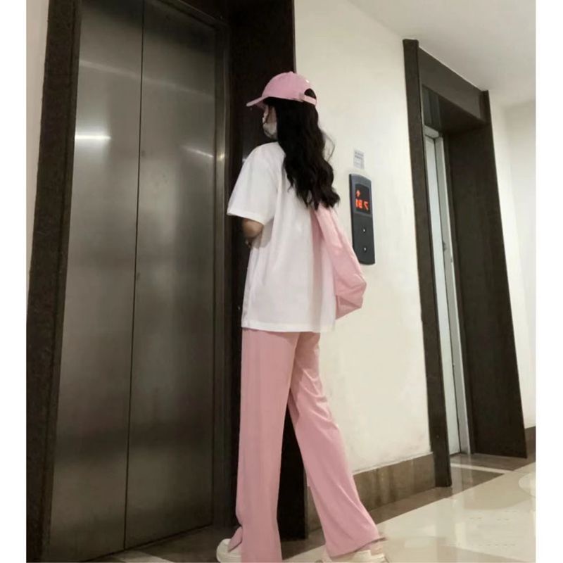 Áo Thun 100% Cotton Tay Ngắn Dáng Rộng In Hình Hoa Tulip Thời Trang Mùa Hè