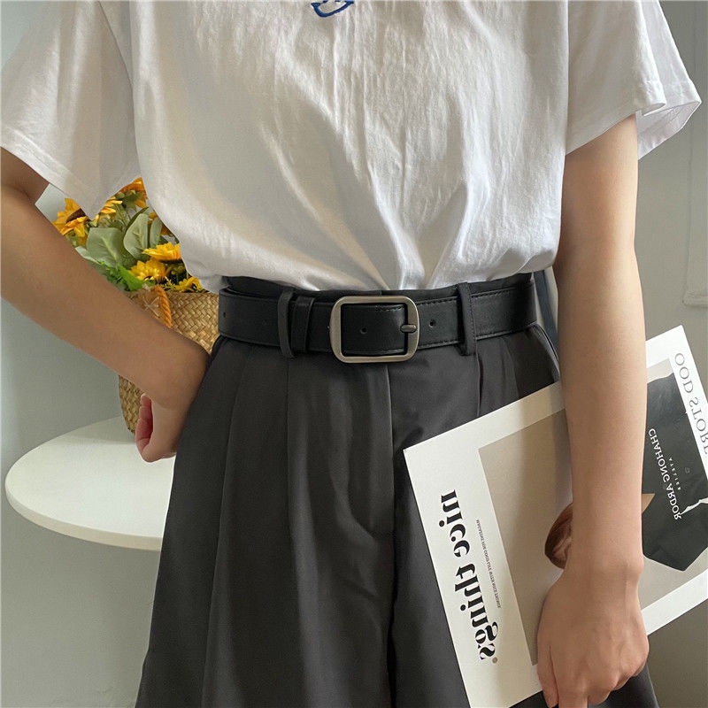 Thắt Lưng Khóa Vuông Phong Cách retro Thời Trang Cho Nam Nữ