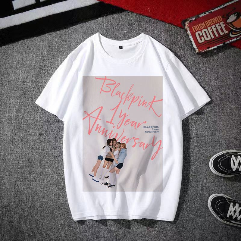 Áo Thun Nữ Ngắn Tay In Chữ blackpink Thời Trang Hàn Quốc