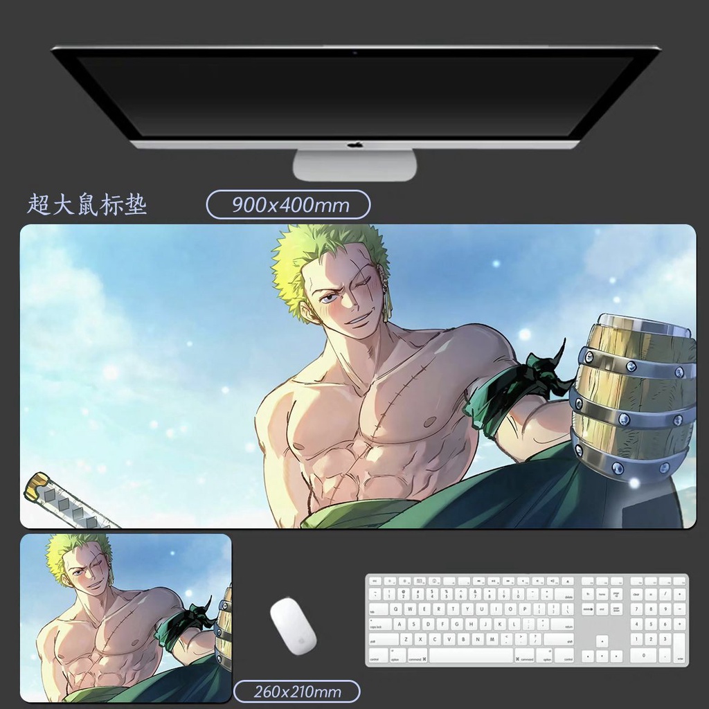 Tấm Lót Chuột Và Bàn Phím Chơi Game Cỡ Lớn In Hình Anime One Piece Độc Đáo