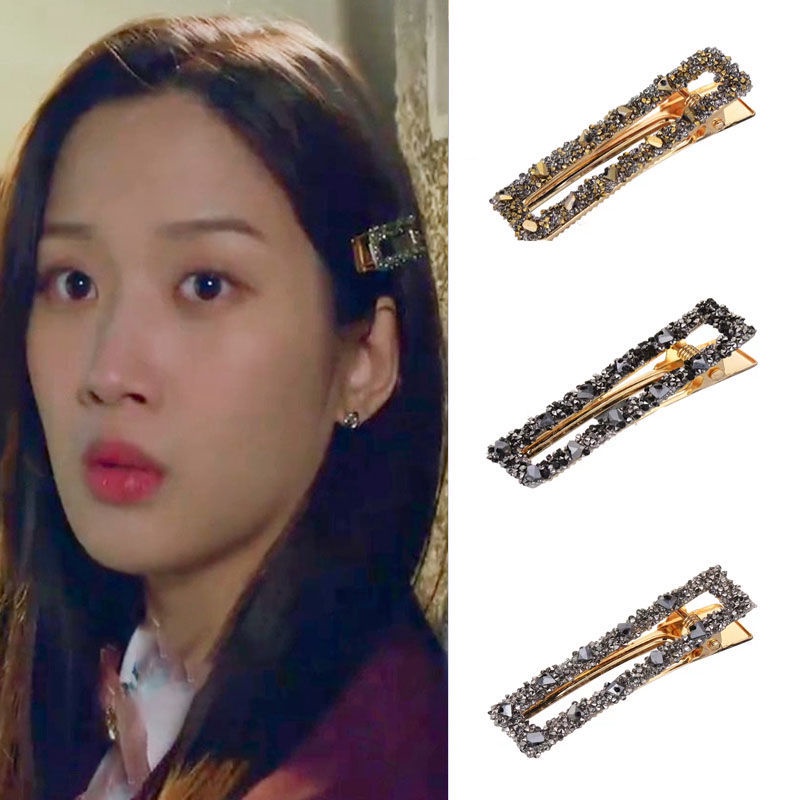 Xiao Xiangfeng Kẹp Tóc Đính Kim Cương Lấp Lánh Phong Cách Nữ Thần Hàn Quốc Wen Jiaying Celebrities