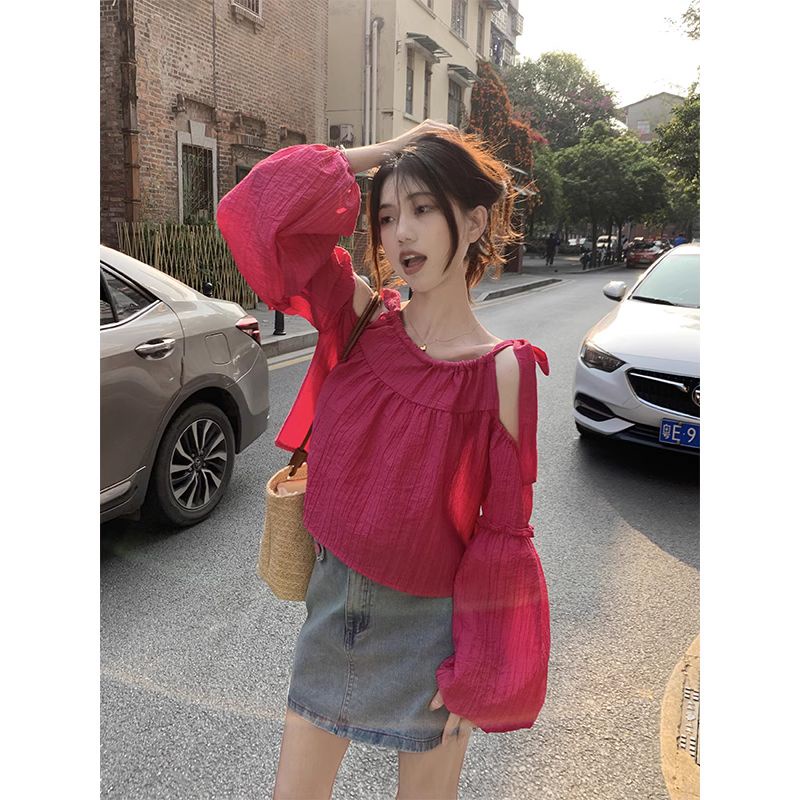 Cozok Áo Sơ Mi Tay Phồng Gợi Cảm Thời Trang Hàn Quốc