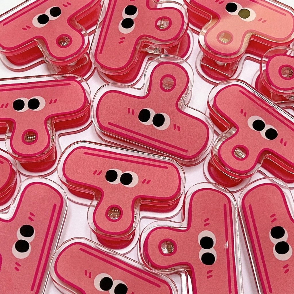 Kẹp Giấy Bằng Acrylic Hình Đôi Mắt Hoạt Hình Dành Cho Văn Phòng / Trường Học