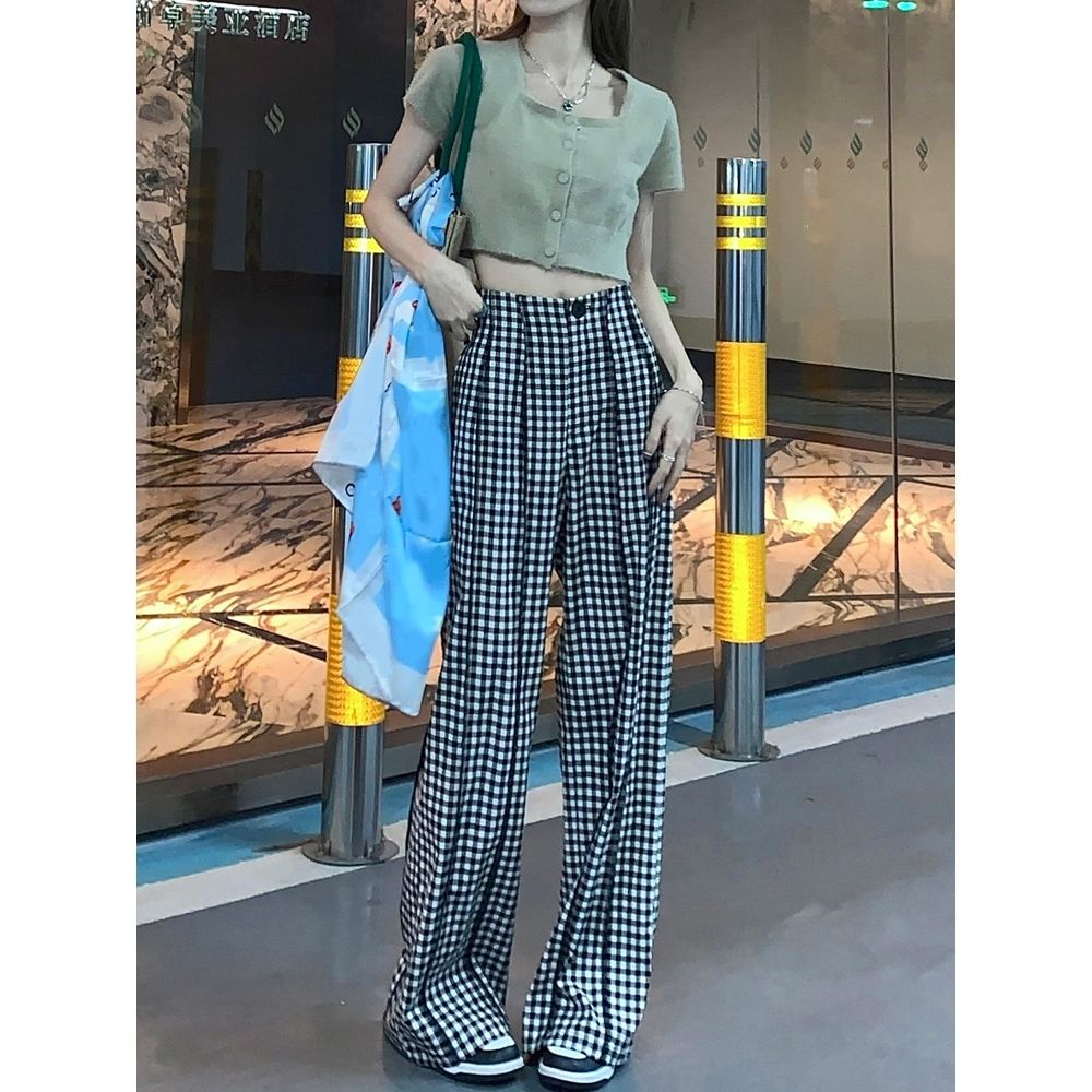 Quần Dài Lưng Cao Ống Rộng Phong Cách Mới Mùa Hè 2023