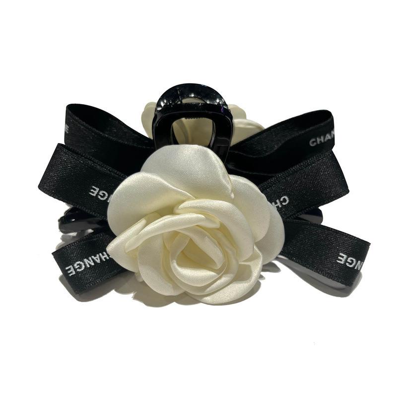 Kẹp Tóc Nữ Đính Hoa Trà Lớn Phong Cách Pháp