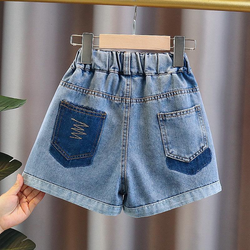 ~ 2023 Quần Short Denim Thời Trang Mới Hợp Xu Hướng Cho Bé Gái