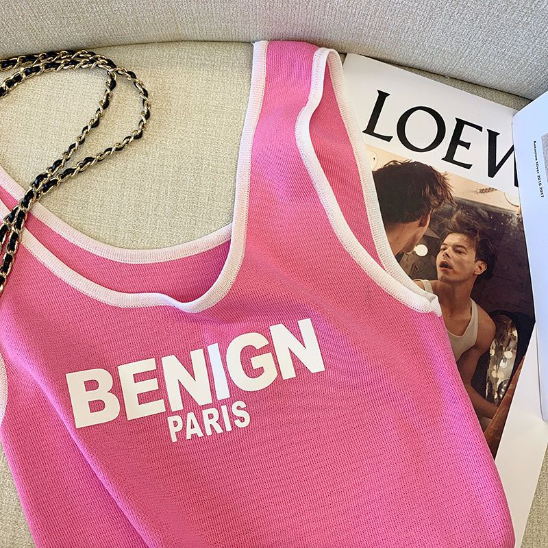 Áo Thể Thao Ngắn In Chữ Màu Hồng Ngọt Ngào Hợp Thời Trang Mùa Hè Cho Nữ / Búp Bê Barbie Core