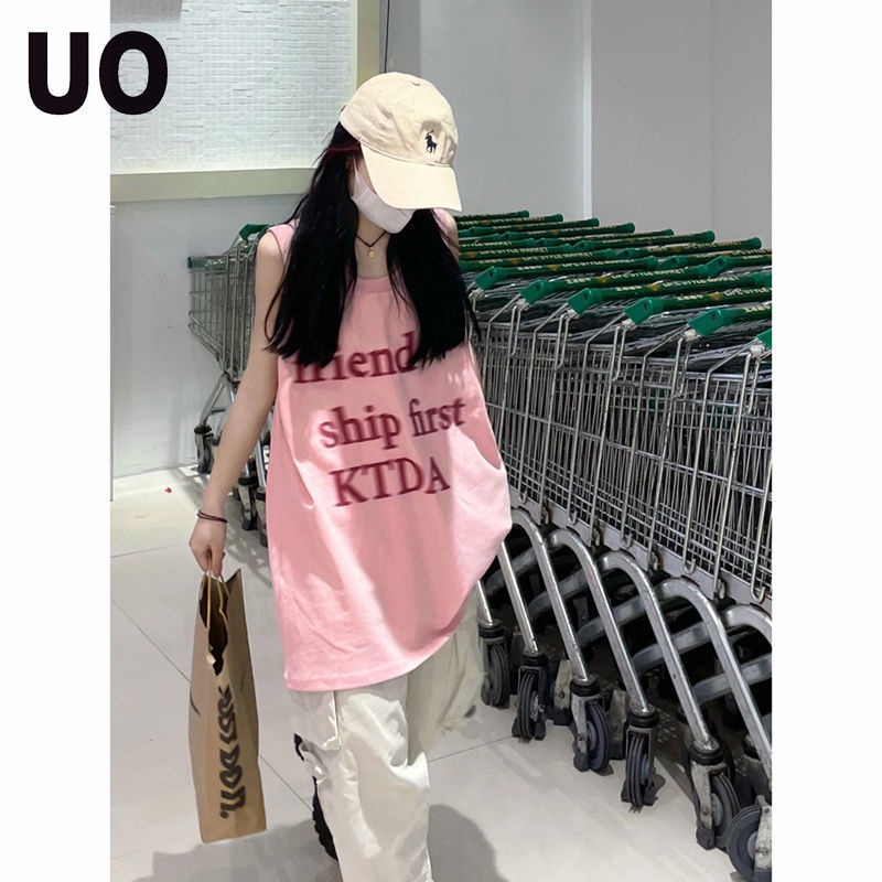 Áo Thun Thể Thao Không Tay 100% Cotton Dáng Rộng Thời Trang Mùa Hè Dành Cho Nữ