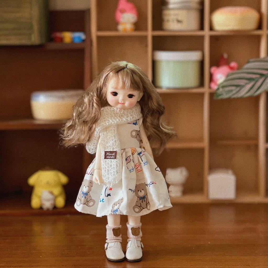 Búp Bê 6 Điểm bjd 30cm 6 Điểm 30cm Mặc Đầm Thời Trang Xinh Xắn Cho Bé Gái