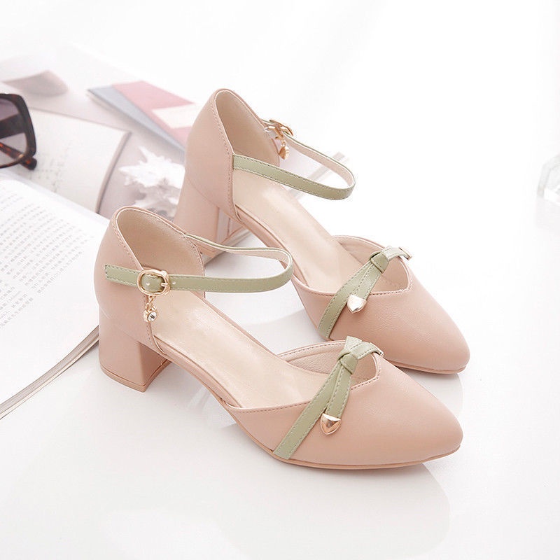 Giày Sandal Cao Gót Đế Dày Phong Cách Mới Cho Nữ