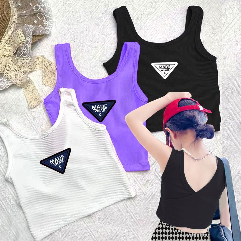 Áo Thun Không Tay Dáng Ngắn Phong Cách Công Chúa Thời Trang Mùa Hè 2023 Cho Bé Gái