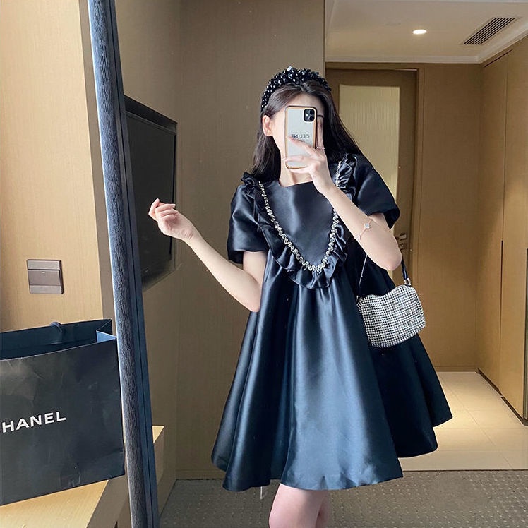 Đầm Nữ Tay Phồng Nhấn Eo Cao Phong Cách Phương Tây Thời Trang Xuân Hè Mới