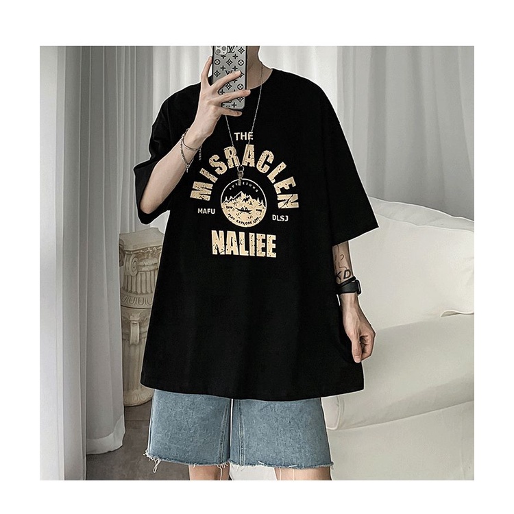 Áo Thun Tay Ngắn Chất Liệu 100% Cotton Thời Trang Cho Nam [20% Off] Nặng 240g