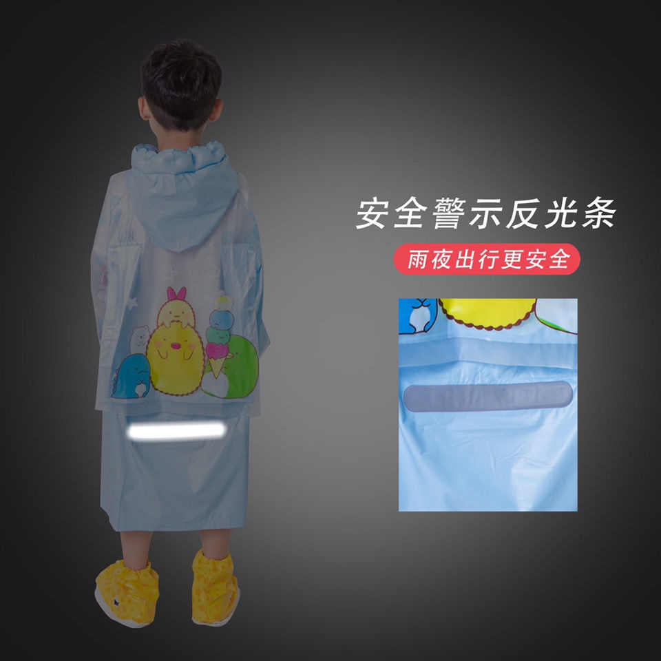 Áo Mưa Chống Thấm Nước Có Vành Bơm Hơi Tiện Dụng Cho Bé Tiểu Học / Mẫu Giáo