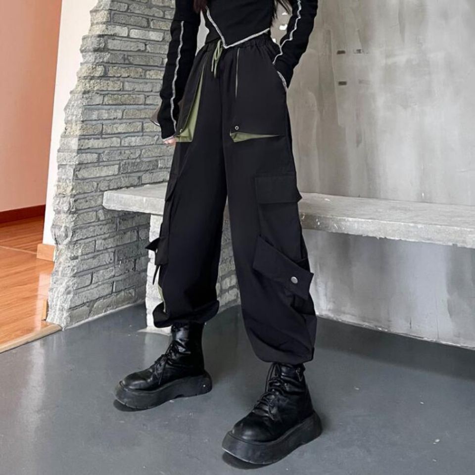 Quần Yếm Lưng Cao Dáng Rộng Thời Trang Xuân Hè Phong Cách Hàn Quốc Cho Nữ