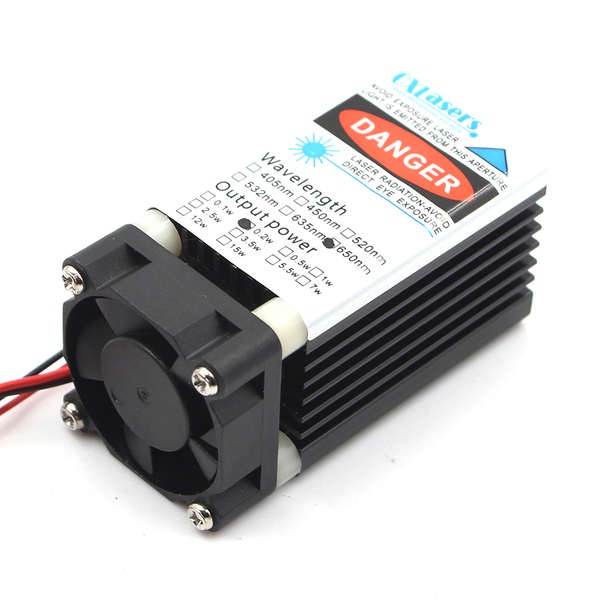 Mô Đun laser 650nm 660nm 150mW 200mW Công Suất Cao 12V Công Suất Cao Có Quạt Và Đèn Đỏ