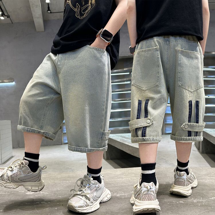 Quần Short Denim Mỏng Phong Cách Mới 2023 Cho Bé Trai