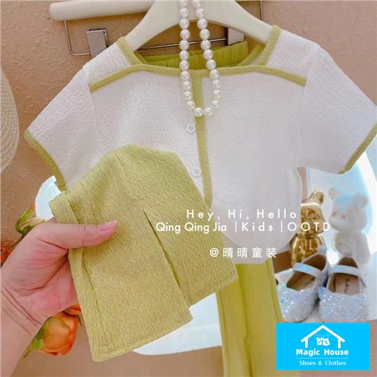 Set Áo Thun Ngắn Tay Và Chân Váy Phong Cách Pháp Thời Trang Mùa Hè Cho Bé Gái