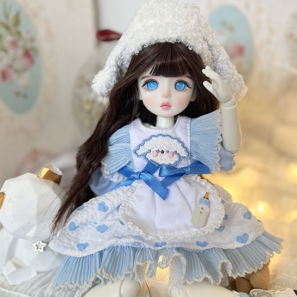 Búp Bê bjd 3D Mắt Thật 30cm 30cm bjd Mặc Đầm 3D Dễ Thương Cho Bé Gái 8.1
