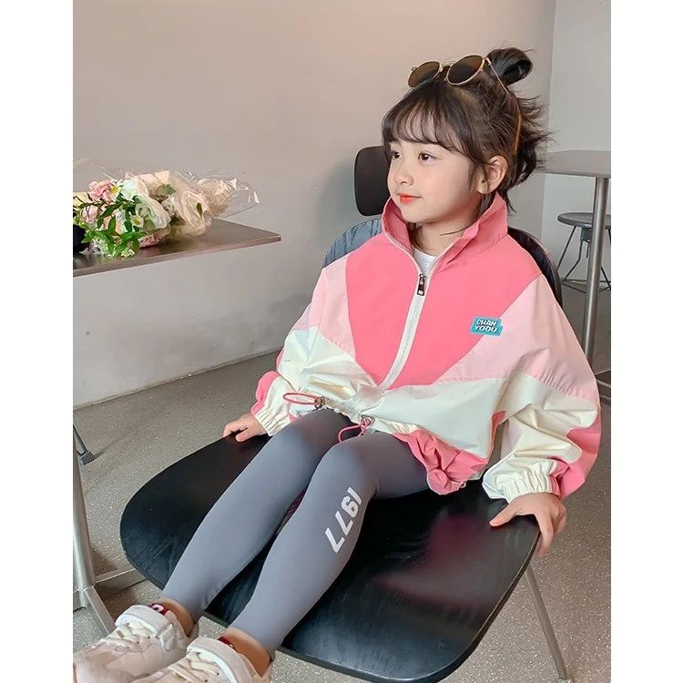 Áo Khoác Chống Gió Thời Trang Xuân Thu 2023 Cho Bé Gái