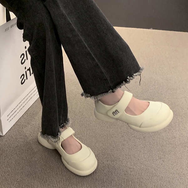 Mary jane giày da nhỏ nữ giày lười jk mùa hè