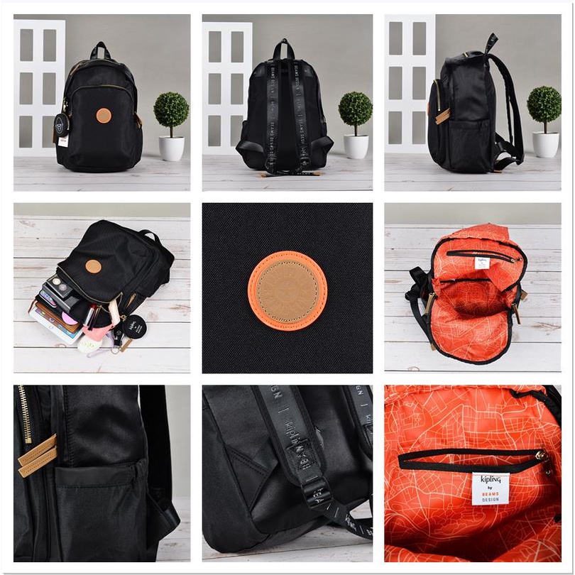 Kipling Ba Lô Du Lịch Đa Năng Màu Đen Phong Cách Nhật Bản Thời Trang Sức Chứa Lớn 1688