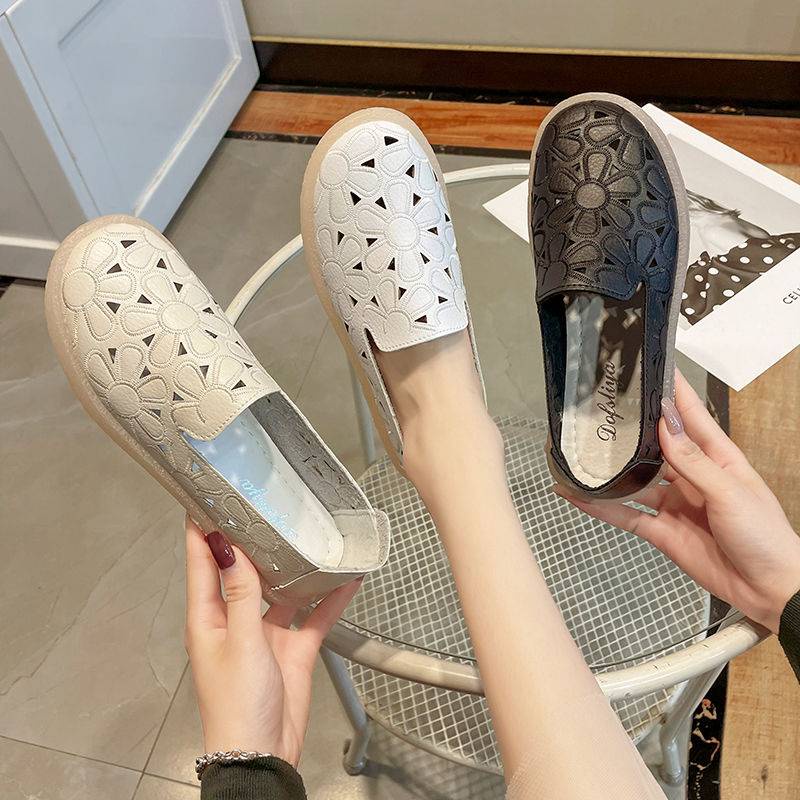 Giày Lười Đế Mềm Thêu Họa Tiết Thời Trang Mùa Xuân 2021 Cho Nữ