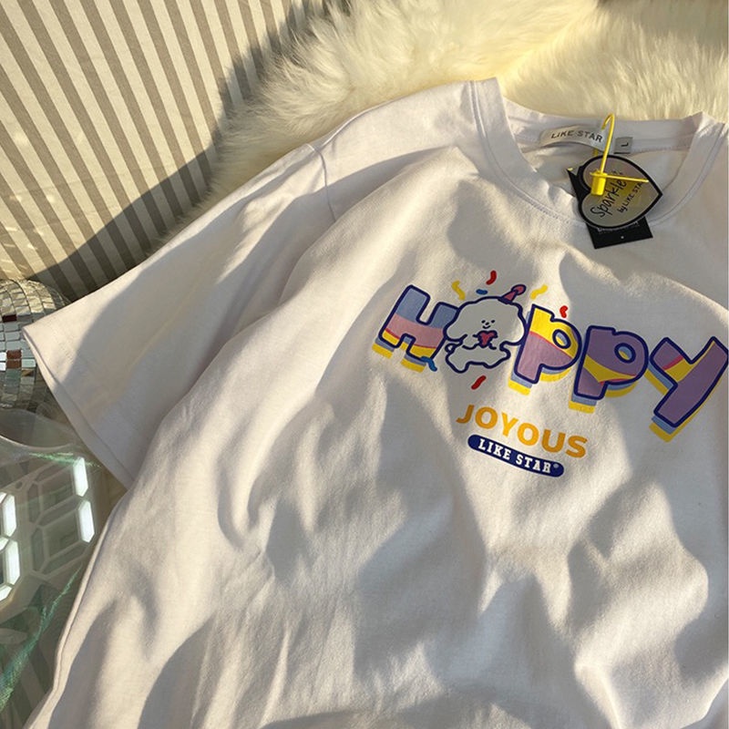 Áo Thun 100% Cotton Tay Ngắn Dáng Rộng Thời Trang Mùa Hè Dành Cho Nam Và Nữ