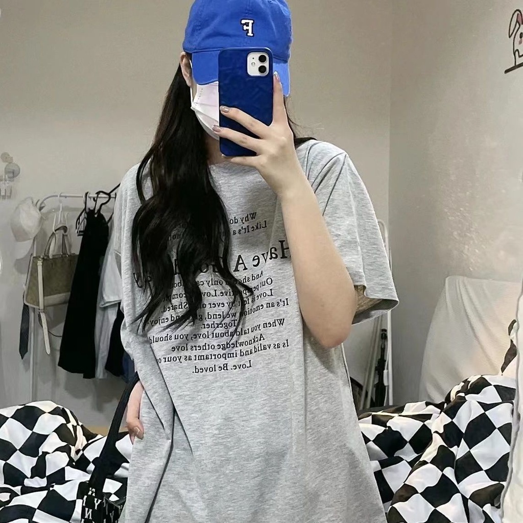 Áo Thun Ngắn Tay Dáng Rộng Thời Trang Mùa Hè Giản Dị Dễ Phối Đồ Dành Cho Học Sinh