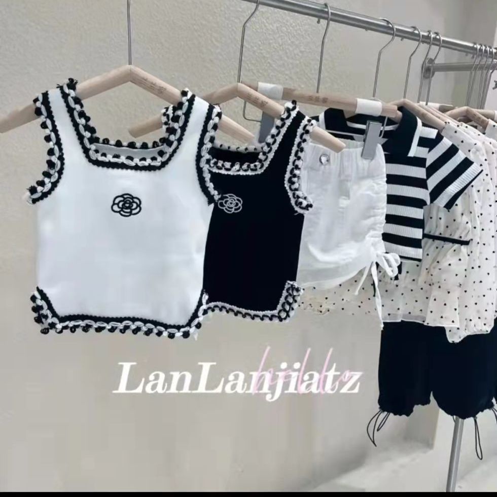 Áo Hai Dây Họa Tiết Hoa Thời Trang Mùa Hè Cho Bé Gái