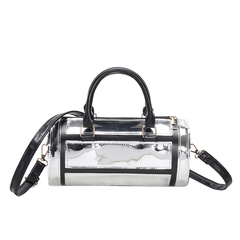 Túi Xách Đeo Vai Hình Trụ Màu Trơn Thời Trang Mùa Xuân 2023 Cho Nữ