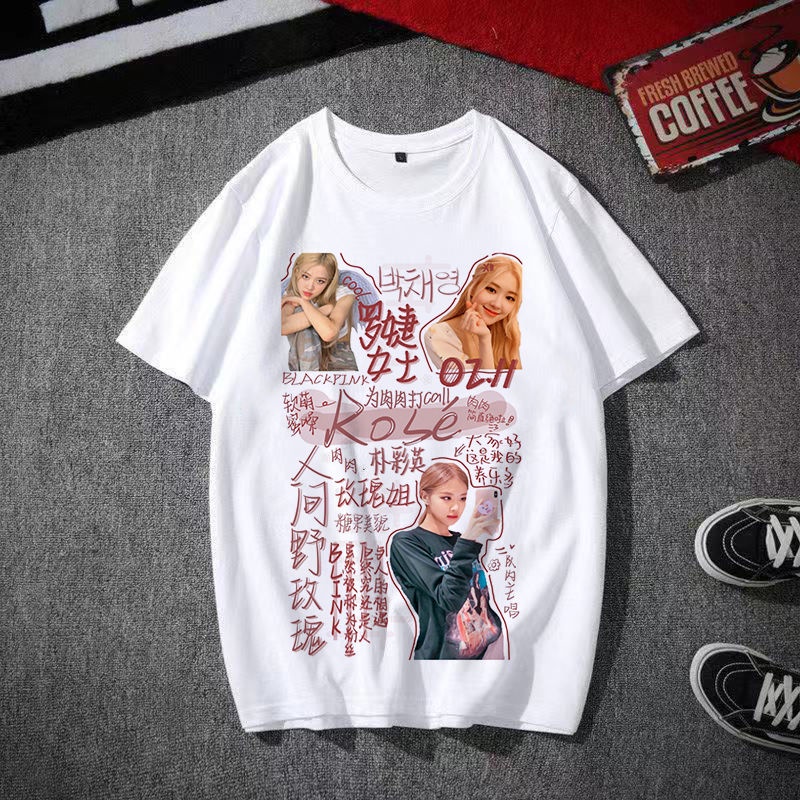 Áo Thun Nữ Ngắn Tay In Chữ blackpink Thời Trang Hàn Quốc