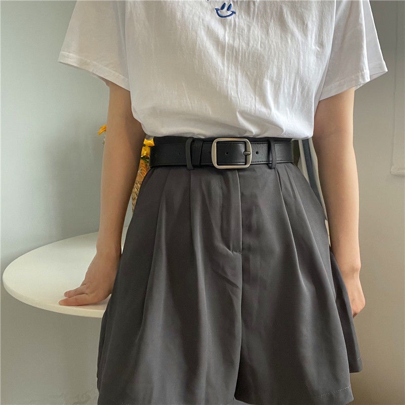 Thắt Lưng Khóa Vuông Phong Cách retro Thời Trang Cho Nam Nữ