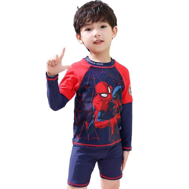 Bộ Đồ Bơi Người Nhện / Trẻ Em Tay Dài / Trẻ Mới Biết Đi / Chống Nắng / Thiết Bị Khô Nhanh Năm 2023