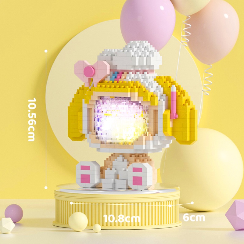 Bộ Đồ Chơi Lắp Ráp Mô Hình Phi Hành Gia Hoạt Hình Màu Dạ Quang-Tạo Niềm Vui Cho Trẻ Em