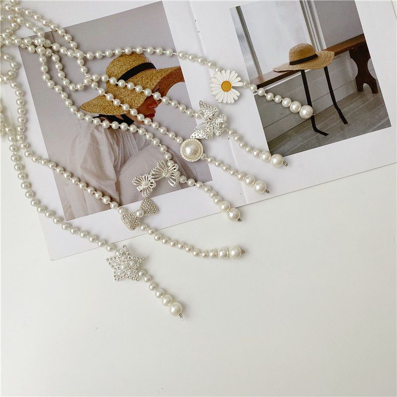 Thắt Lưng Đính Hạt Ngọc Trai Đơn Giản Thời Trang Phong Cách Hàn Quốc Cho Nữ