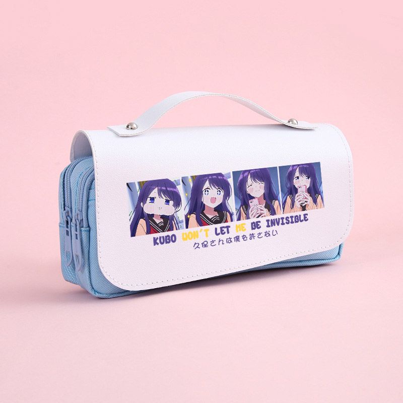 Kubo Won't Let Me Be Invisible anime and manga Two-Dimensional Kubo Jusaki around pencil pouch large stationery box students junior