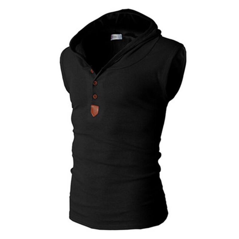 Áo Thun Thể Thao Sát Nách Có Mũ Trùm Co Giãn Tốt Thời Trang Mùa Hè Cho Nam | BigBuy360 - bigbuy360.vn