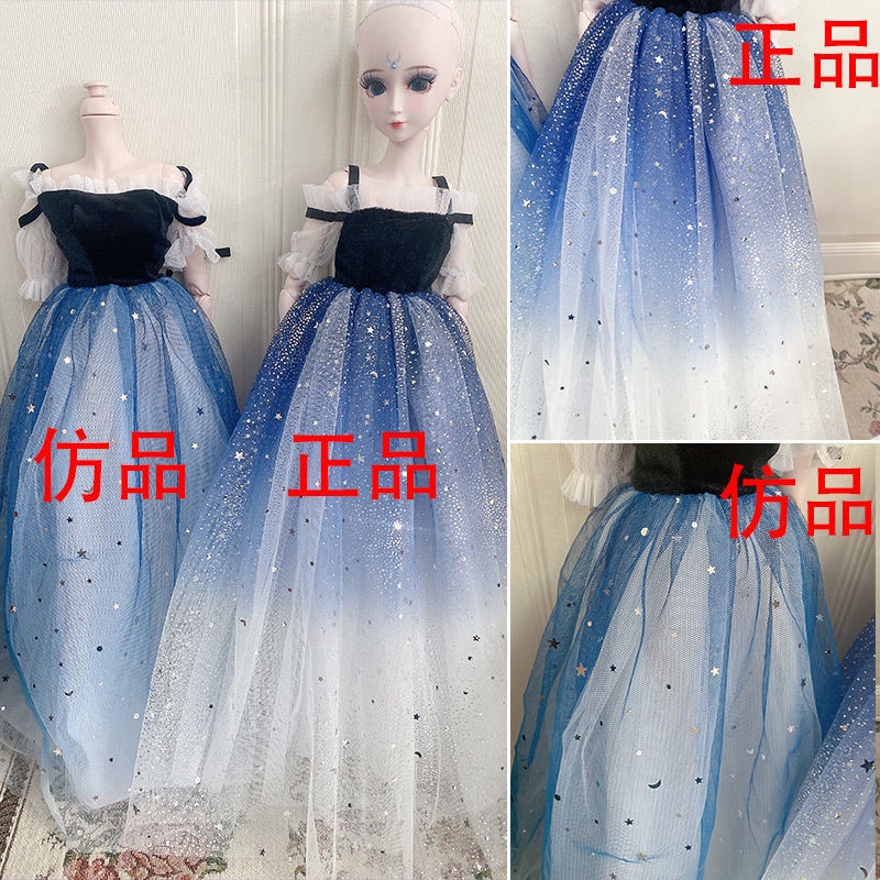 Đầm Công Chúa Băng Giá 60cm 3 Điểm Loli bjd 5.11 Cho Búp Bê Barbie