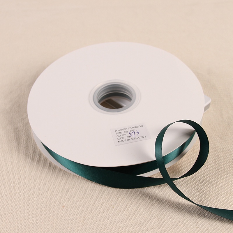 Cuộn Dây Ruy Băng Màu Xanh Lá Đậm Rộng 1234cm Dùng Trang Trí Giáng Sinh