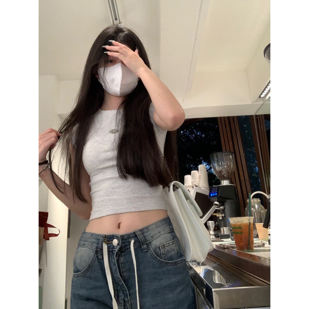 Áo Thun Ngắn Tay Trễ Vai Thời Trang Dành Cho Nữ