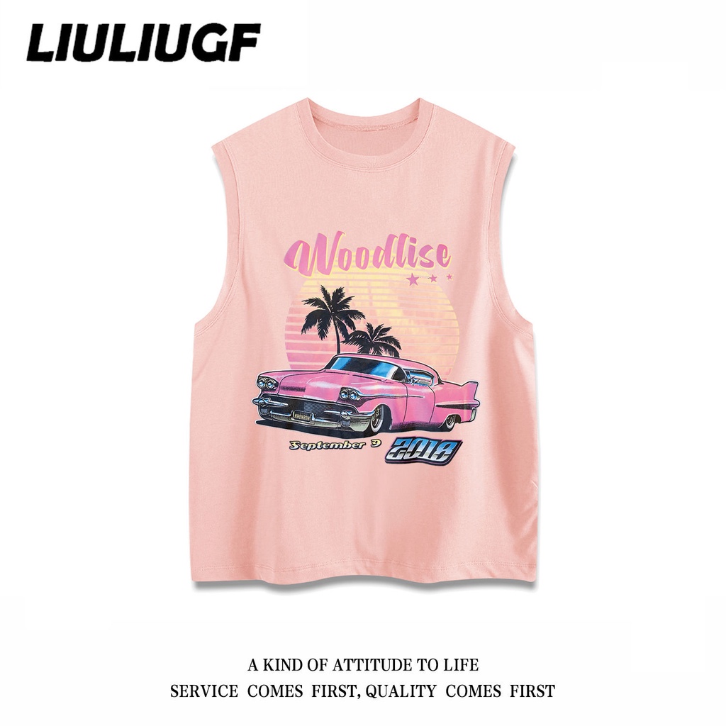 Áo Thun Thể Thao Không Tay oversize In Họa Tiết Đường Phố Phương Tây Mỹ Thời Trang Mùa Hè Cho Nam / Búp Bê Barbiecore